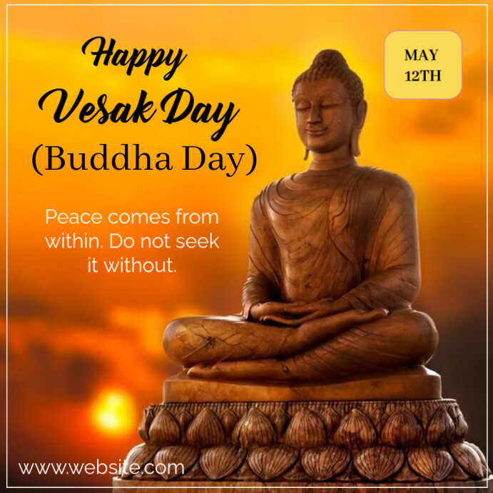 Vesak day Instagram Post template