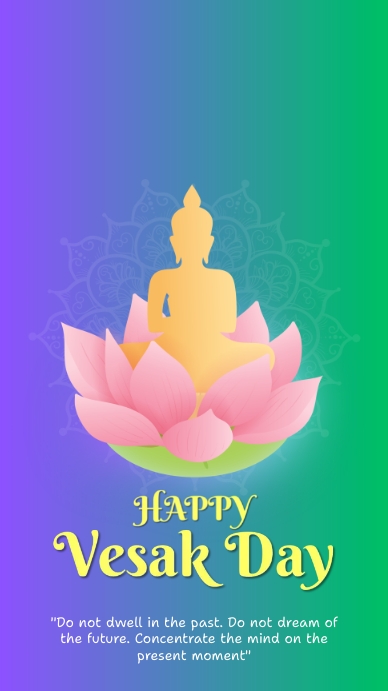 Vesak day Instagram story Instagram-verhaal template