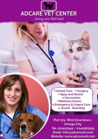 Vet Clinic Advert A5 template