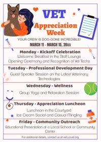 Vet Tech Appreciation Week Itinerary Template A6