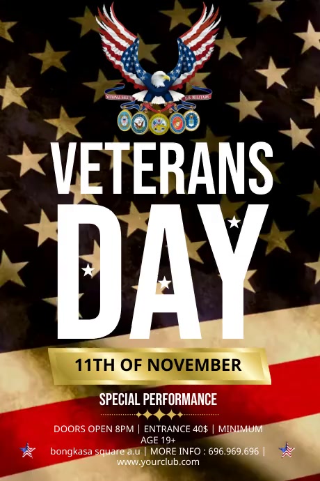 Veteran's day 2022 Poster template