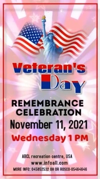 Veteran's Day Digital Display (9:16) template