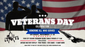 Putih Veterans Day Celebration Facebook-covervideo Template