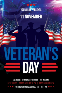 Veteran's Day Banner 4 x 6 fod template