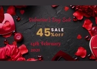 VALENTINE'S DAY FLYER Postcard template
