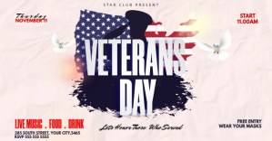 Veteran's Day Poster Facebook-annonce template