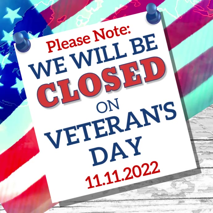 Veteran's Day Social Media Note Template 方形(1:1)