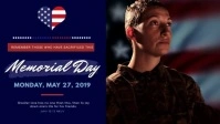 Veteran's Day US Event Banner Video Видеообложка профиля Facebook (16:9) template