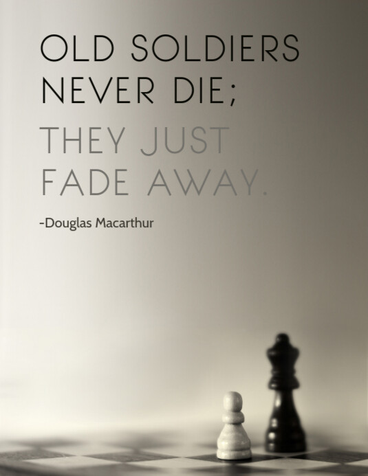 Modele Affiche Minimaliste De La Citation D Un Ancien Combattant Postermywall