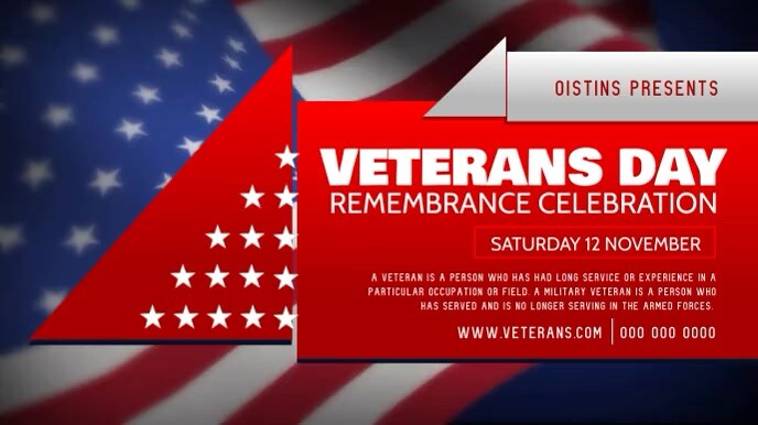 Veteran's Day Celebration Digital Display Video Ekran reklamowy (16:9) template