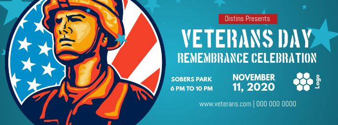 Veteran's Day Celebration Facebook Cover Photo template