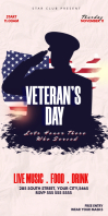 Veteran's Day Poster Roll Up Banner 3' × 6' template