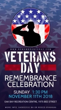 Veteran's day Remembrance Event Digital Display Template