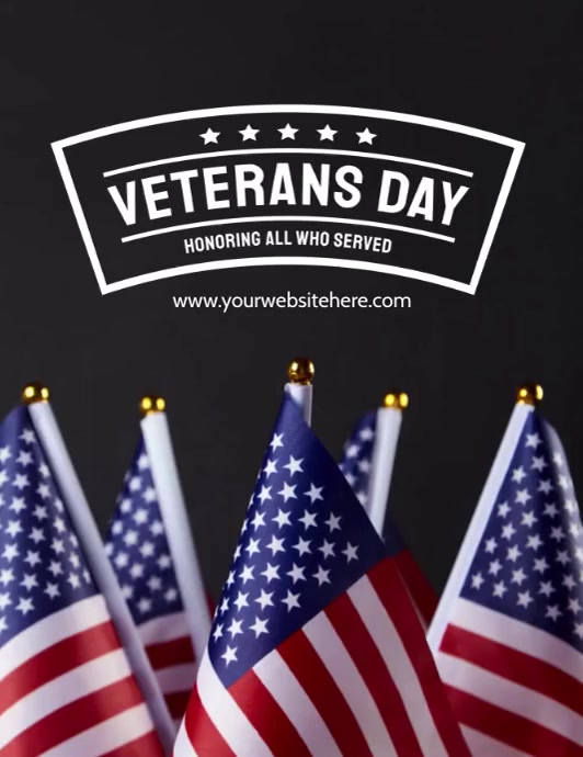 Veteran's Day Video Ad Templates Ulotka (US Letter)