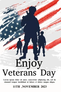 Veterans Celebration Poster template
