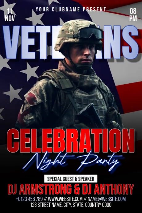 Copy of Veterans Celebration Night Party | PosterMyWall