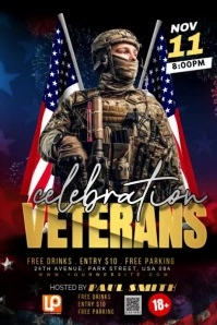 Veterans Celebration Poster Affiche template