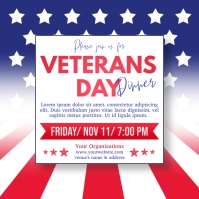 Wit Veterans Day Dinner Wpis na Instagrama Template