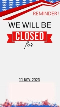 Veterans day (2) Display digitale (9:16) template