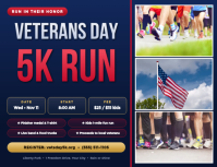 Purple Veterans Day 5K Run Ulotka Template