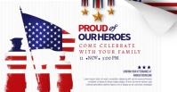 Veterans Day Banner Facebook Event Cover template