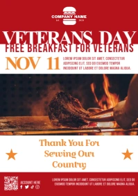Veterans Day Breakfast A4 template