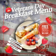 Veterans Day Breakfast Special Instagram Post template