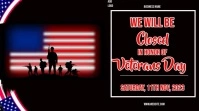 veterans day business closed ad (1) Ecrã digital (16:9) template