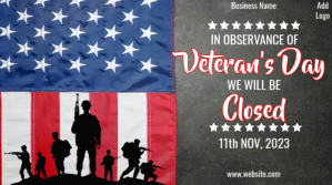 veterans day business closed ad (1) Publicación de Twitter template