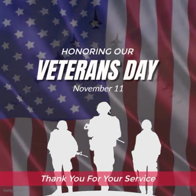 Veterans day card Post Instagram template