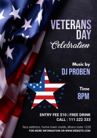 Veterans day Celebration A4 template