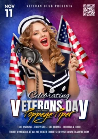 Veterans Day Celebration Event A4 template