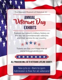Veterans Day Celebration Exhibits Flyer Volante (Carta US) template