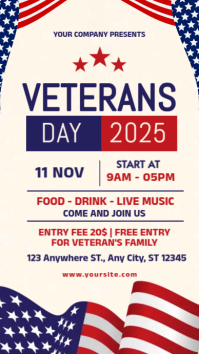 Veterans day celebration Instagram story. template