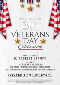 Veterans Day Celebration Party A4 template