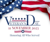 Veterans day Retângulo médio template