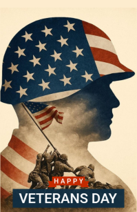 VETERANS DAY Half Page Wide template