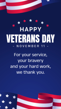 Purple Veterans Day Tribute เรื่องราวบน Instagram Template