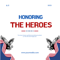 veterans day Instagram Post template