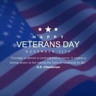 Purple Veterans Day Celebration Publicação no Instagram Template