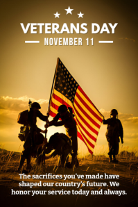 veterans day Poster template