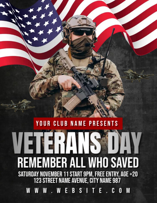 Veterans Day Event Template | PosterMyWall