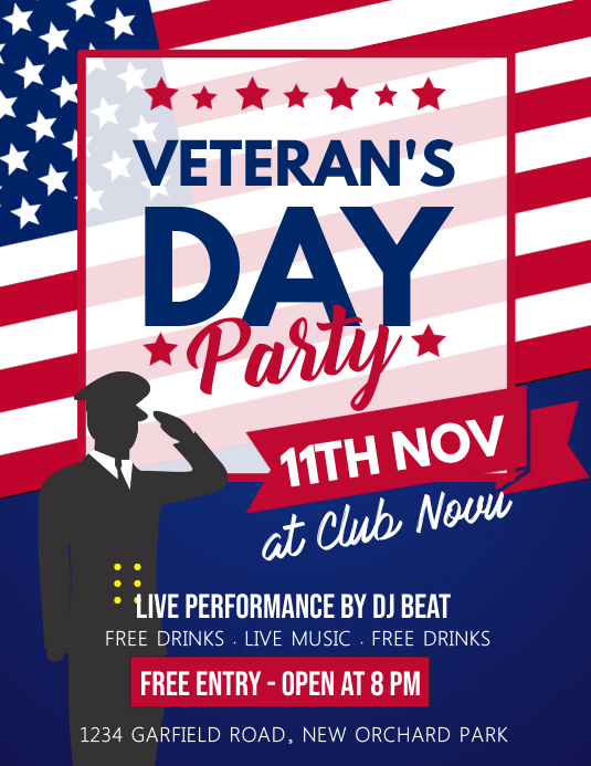 veterans day flyer, happy veterans day Template PosterMyWall