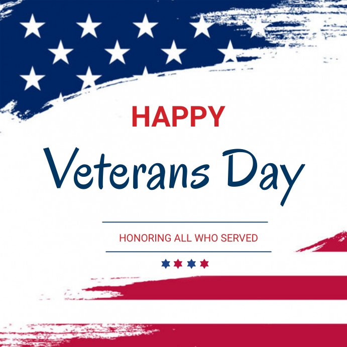 Veterans day flyer Wpis na Instagrama template