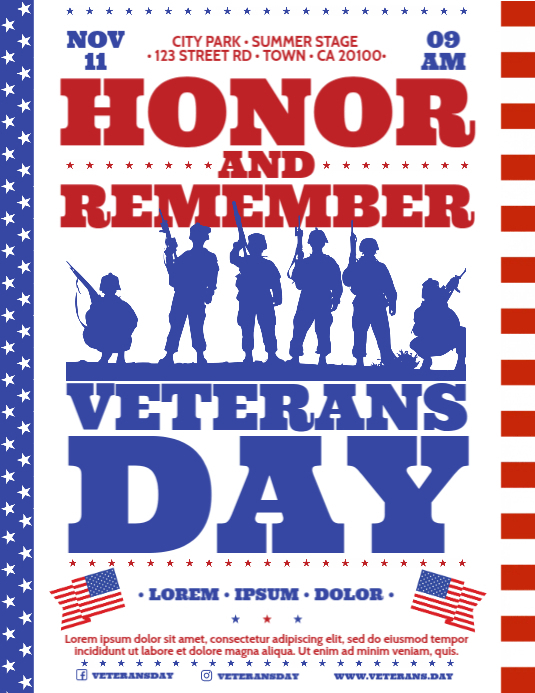 veterans-day-flyer-template-postermywall