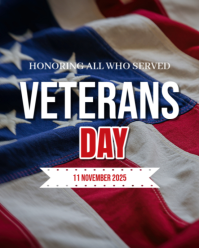 Veterans day instagram portrait template