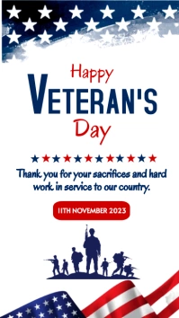 Veterans Day Instagram story. Instagram-verhaal template