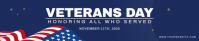 Veterans Day Minimal Navy SoundCloud Banner template