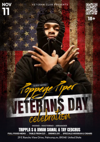 Black Veterans Day Celebration A4 Template