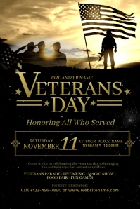 Veterans Day Party Poster template